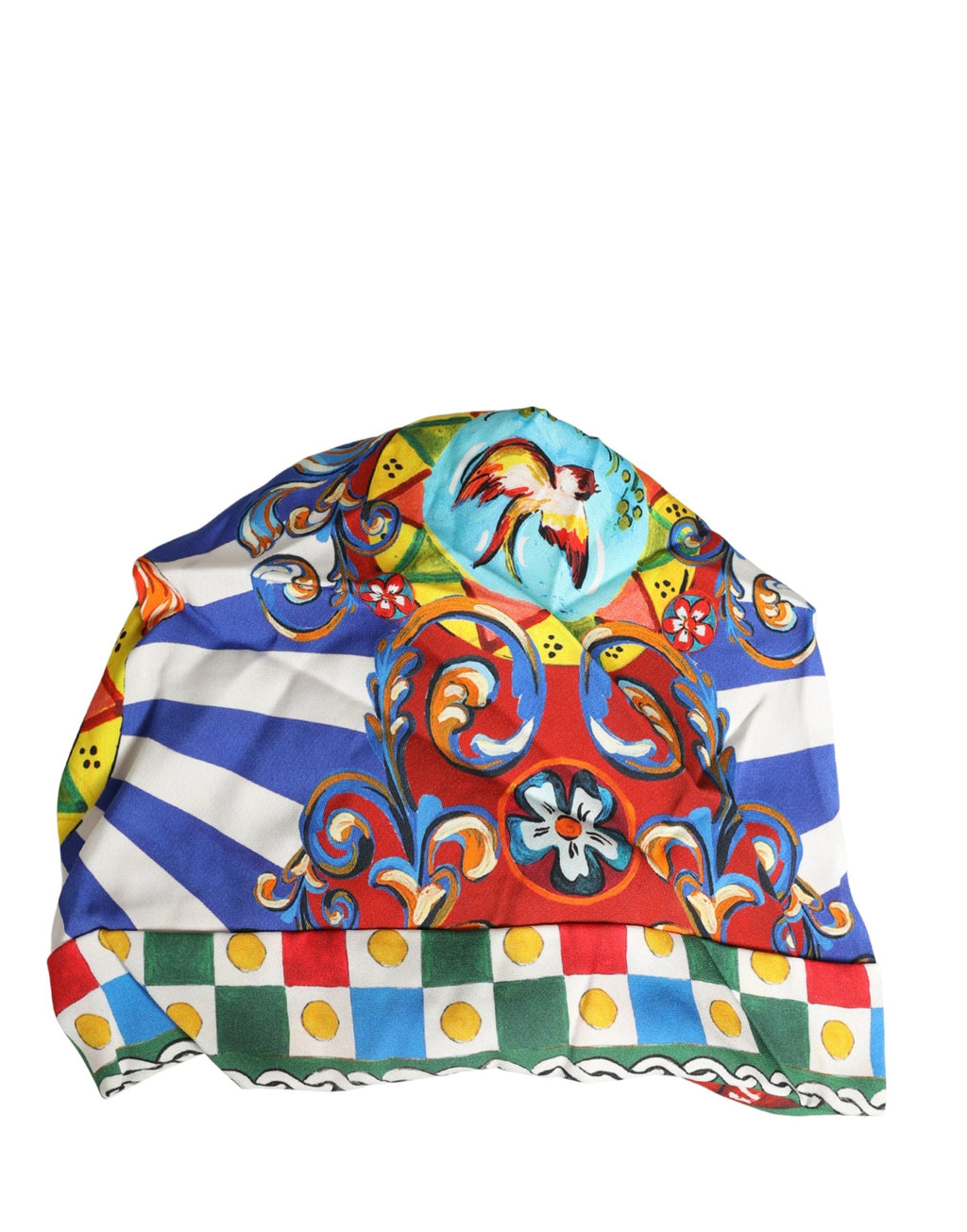Dolce & Gabbana Multicolor Carretto Motif Turban Headwear Women's Hat
