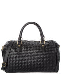 Persaman New York Greta Handwoven Leather Duffel Bag