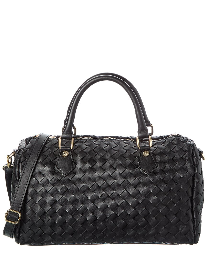 Persaman New York Greta Handwoven Leather Duffel Bag