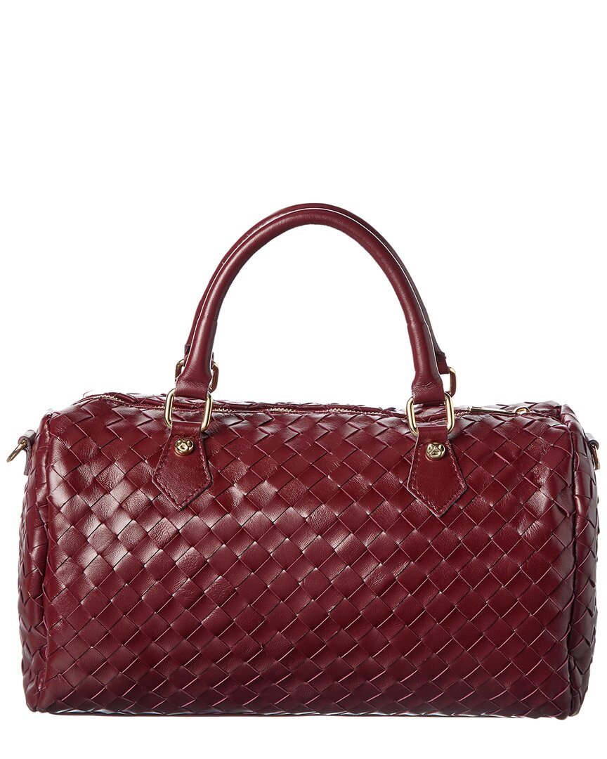 Persaman New York Greta Handwoven Leather Duffel Bag
