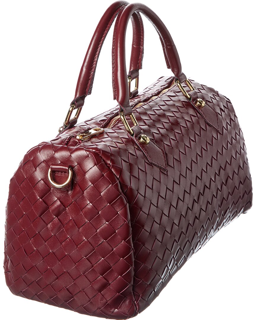 Persaman New York Greta Handwoven Leather Duffel Bag