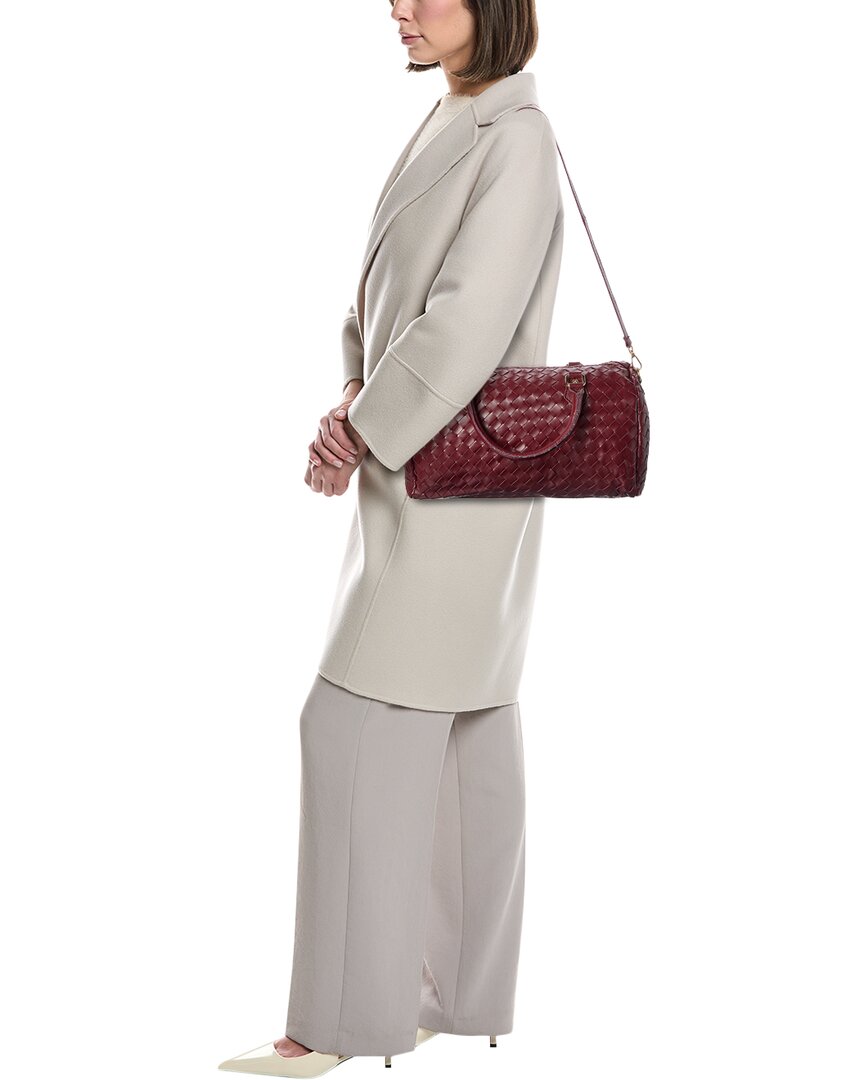 Persaman New York Greta Handwoven Leather Duffel Bag