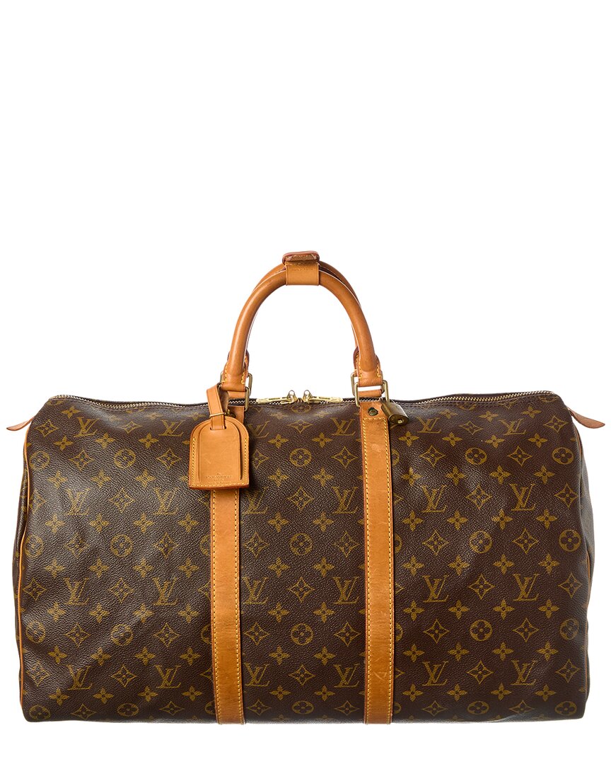 Louis Vuitton Brown Monogram Canvas Keepall 55 (   )