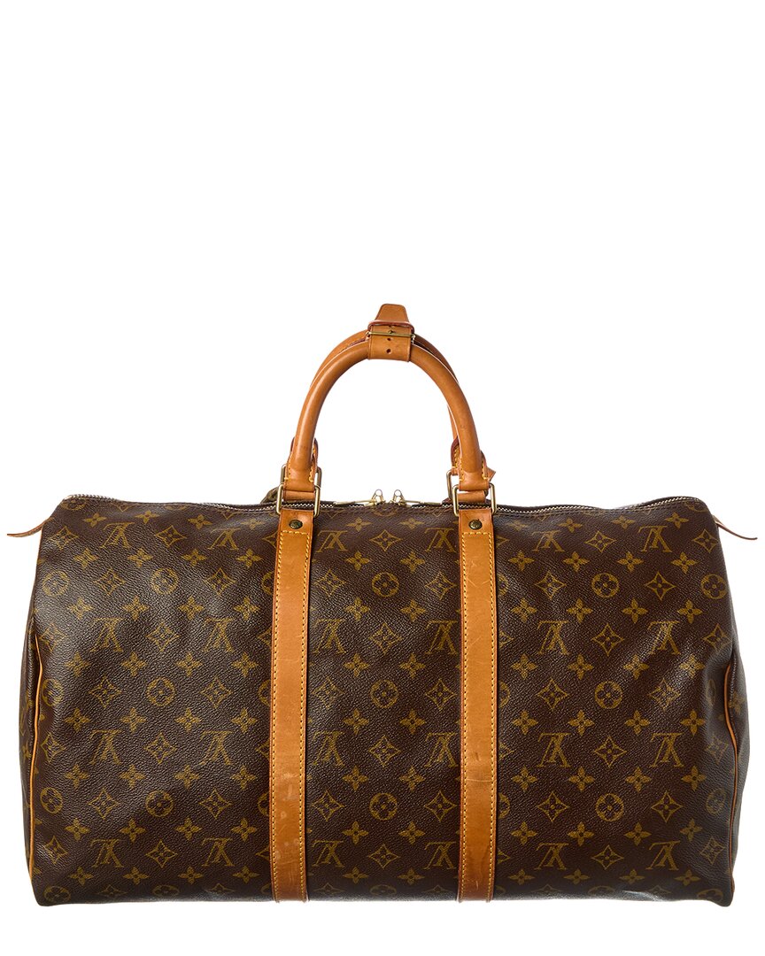 Louis Vuitton Brown Monogram Canvas Keepall 55 (   )