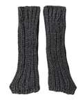 Dolce & Gabbana Gray Acrylic Knitted Fingerless Arm Warmer Women's Gloves
