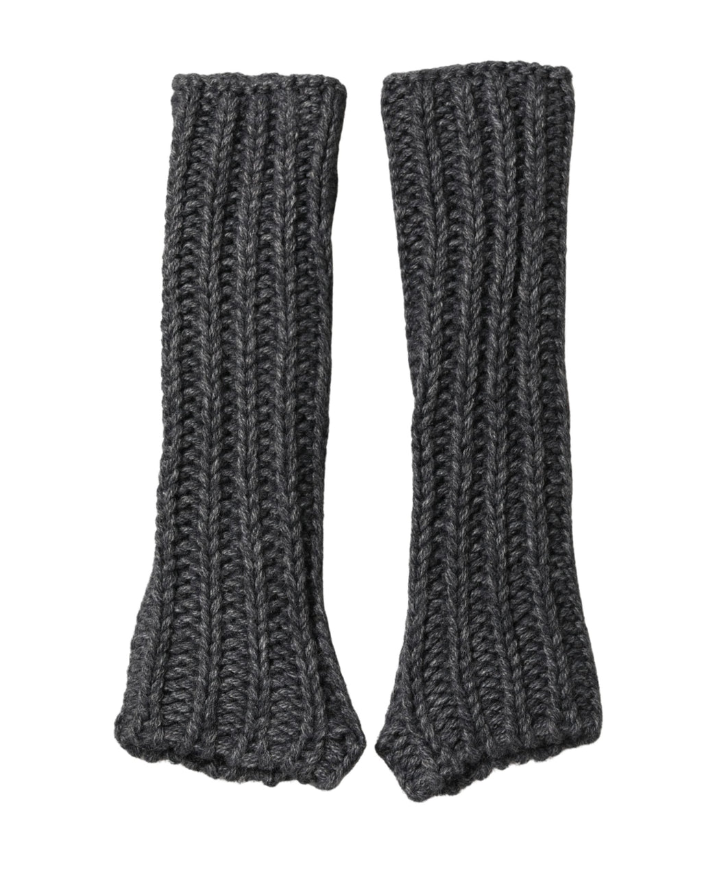Dolce & Gabbana Gray Acrylic Knitted Fingerless Arm Warmer Women's Gloves