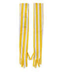Dolce & Gabbana Yellow White Stripes Nylon Elbow Length Women Women's Gloves