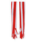 Dolce & Gabbana Red White Stripes Nylon Elbow Length Women Women's Gloves