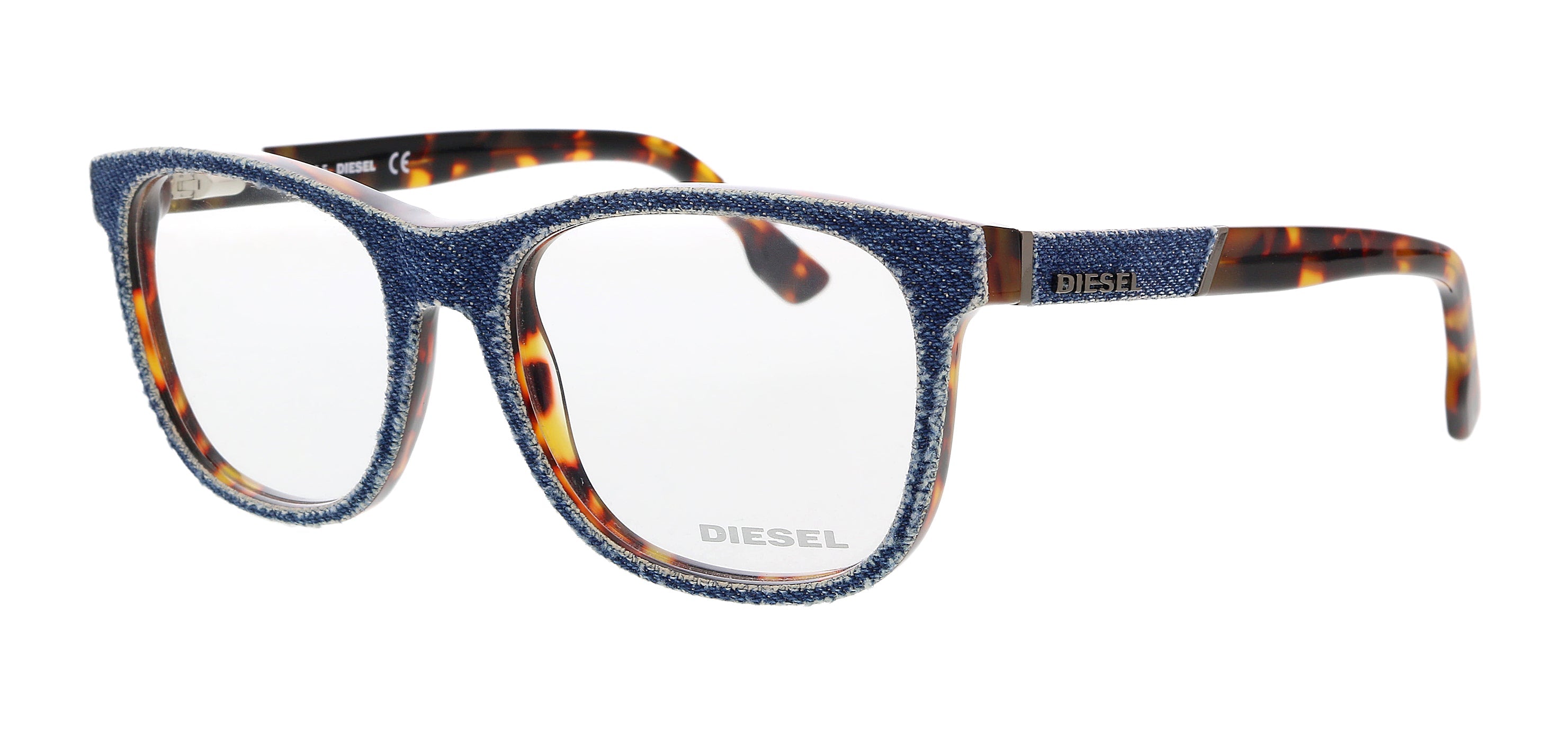 Diesel Denim/Blonde Havana Square DL5124 Eyeglasses