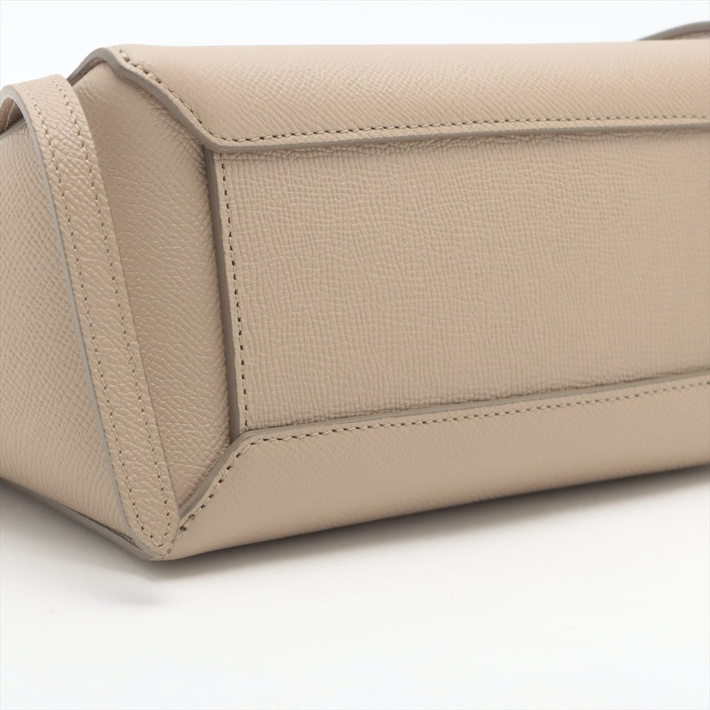 Celine Beige Grained Calf Leather Nano Belt Bag [Clearance Sale]