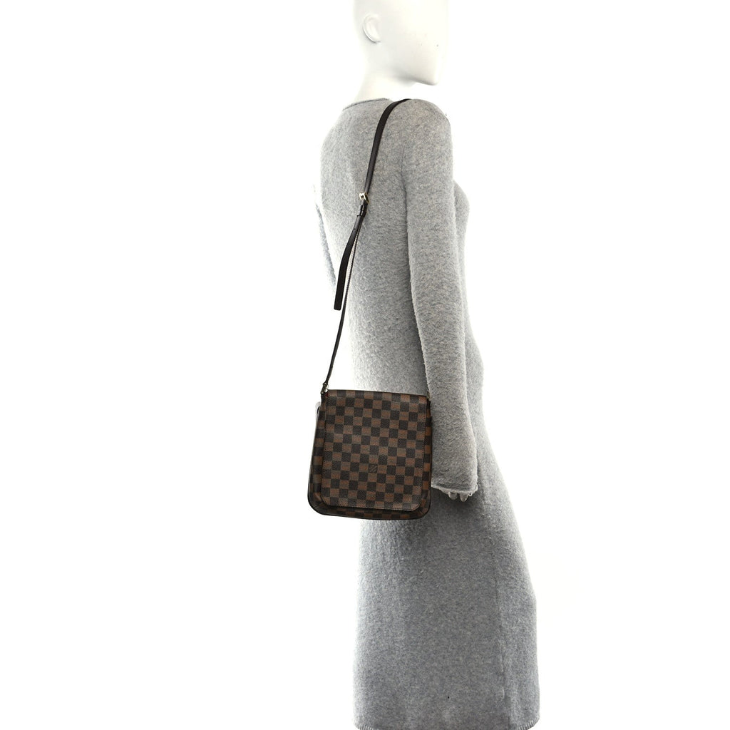 Damier Ebene Musette Salsa Long Strap