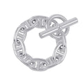 HERMES Chaine d'Ancre Bracelet 9 frames Size TGM Silver SV925