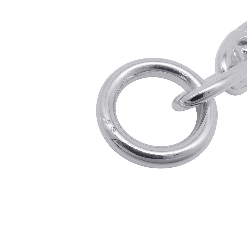 HERMES Chaine d'Ancre Bracelet 9 frames Size TGM Silver SV925