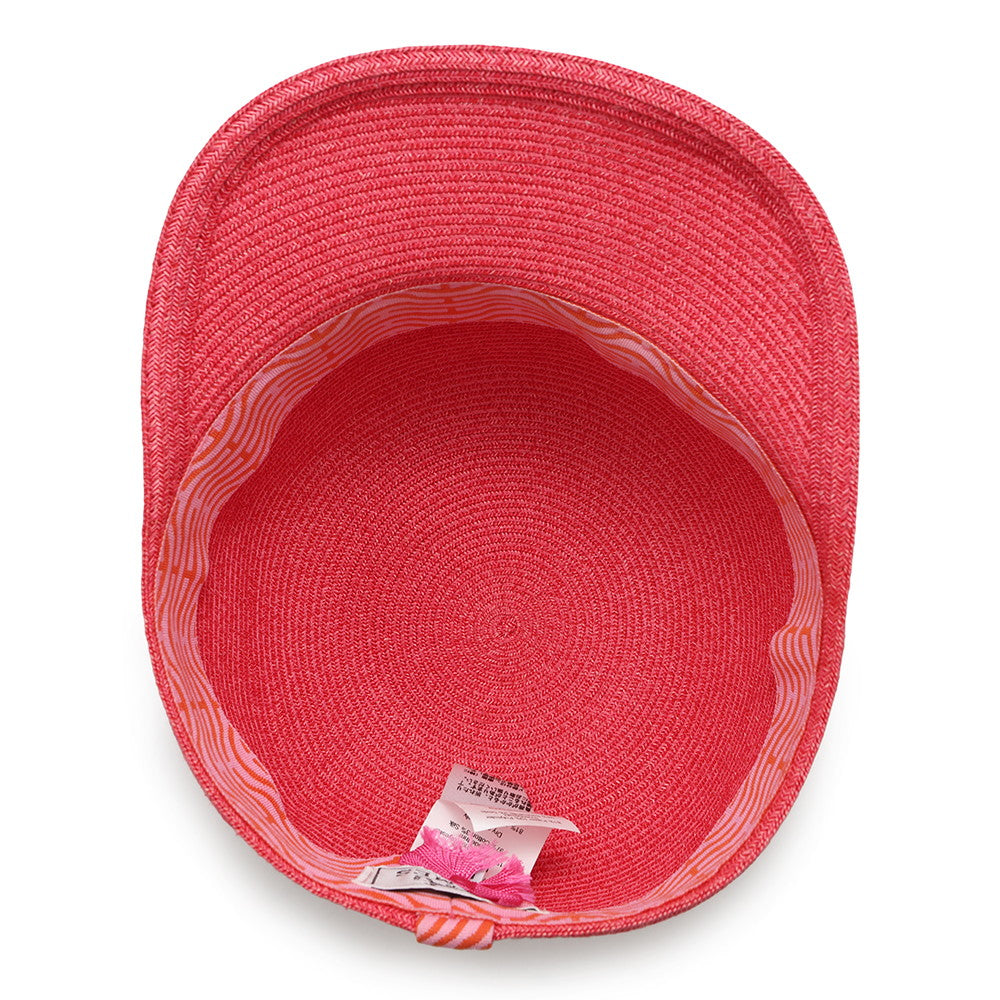 HERMES Emma Cap Size 57 Pink Paper 81% Polyester 19%