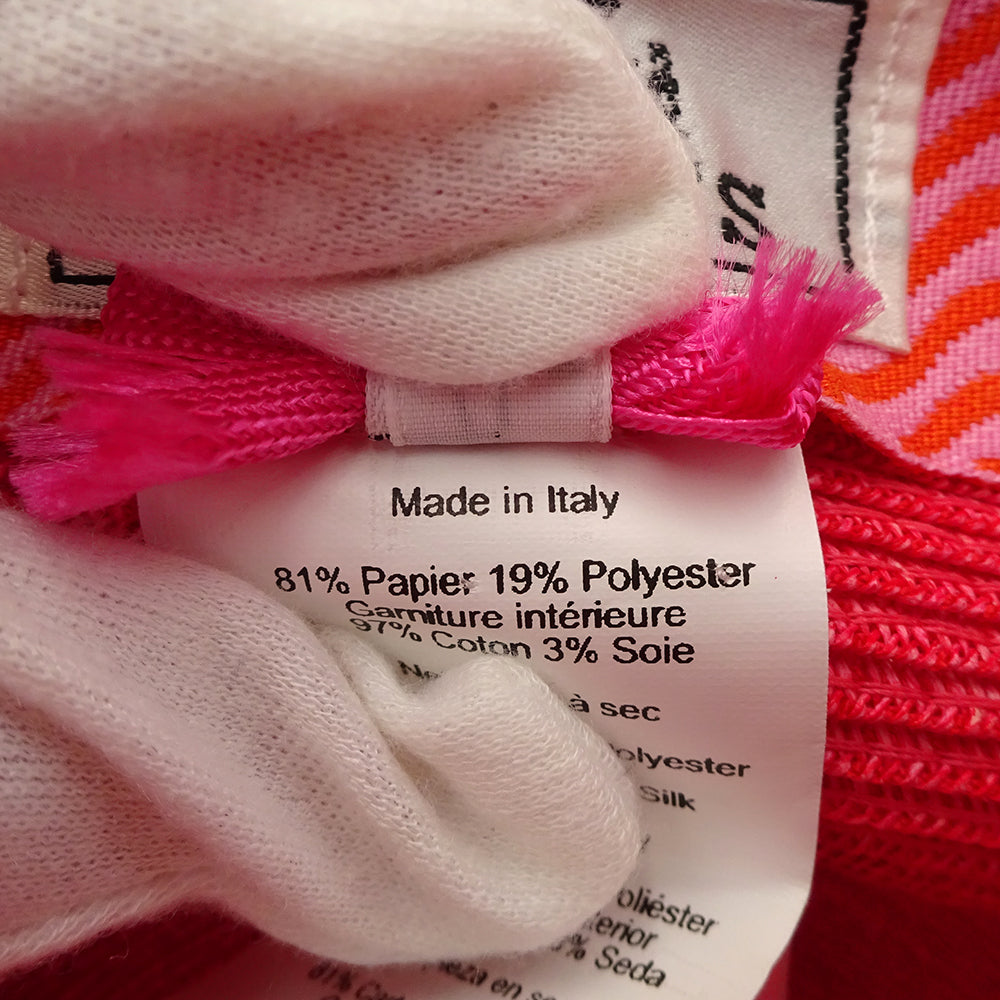 HERMES Emma Cap Size 57 Pink Paper 81% Polyester 19%
