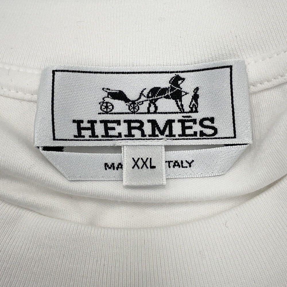 HERMES Fragment Equestress T-Shirt Size XXL White Cotton100%