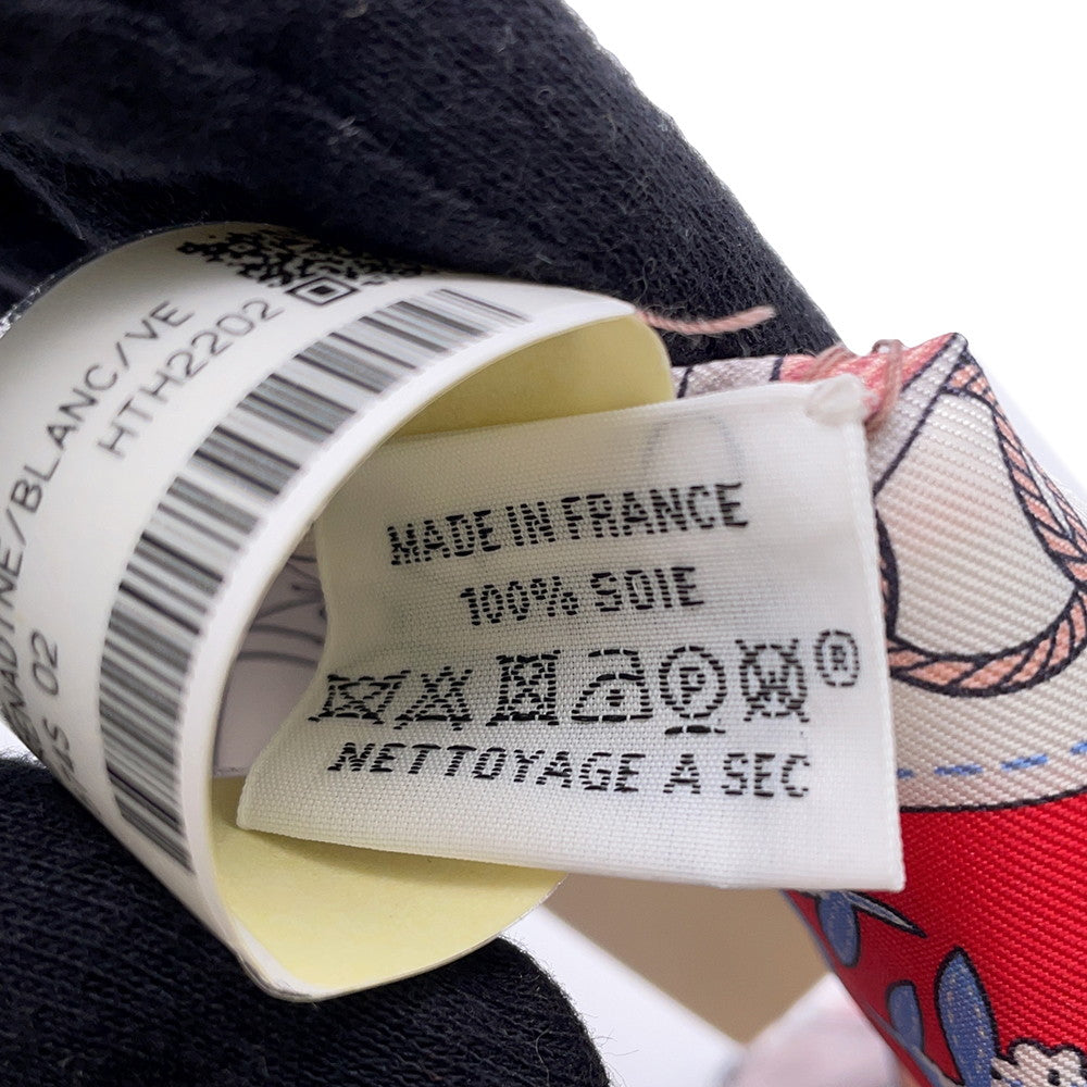 HERMES Twilly Cliquetis Cliquetis Grenadine/White/VertH061574S Silk100%
