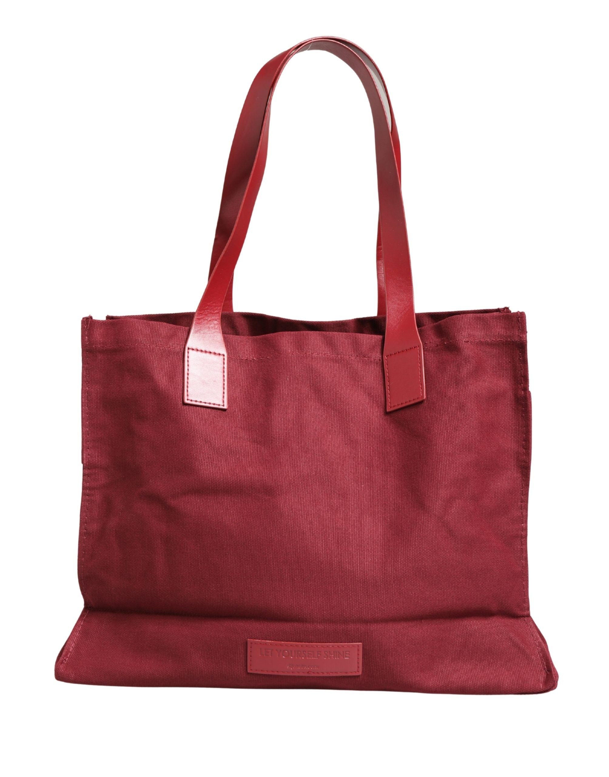 SIF JAKOBS Burgundy Cotton Canvas Shopping Tote Women Borse  Jewellery Women's Bag