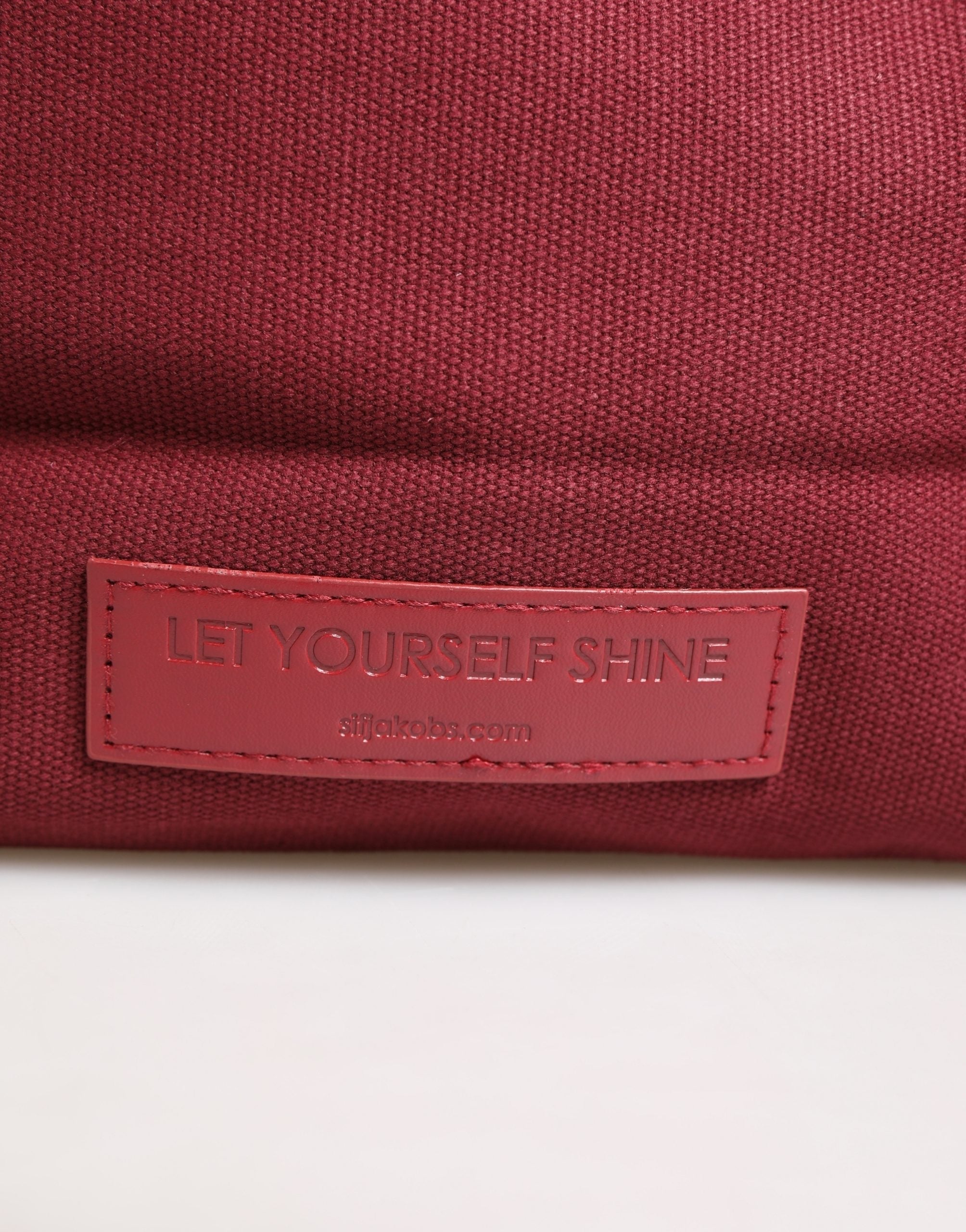 SIF JAKOBS Burgundy Cotton Canvas Shopping Tote Women Borse  Jewellery Women's Bag