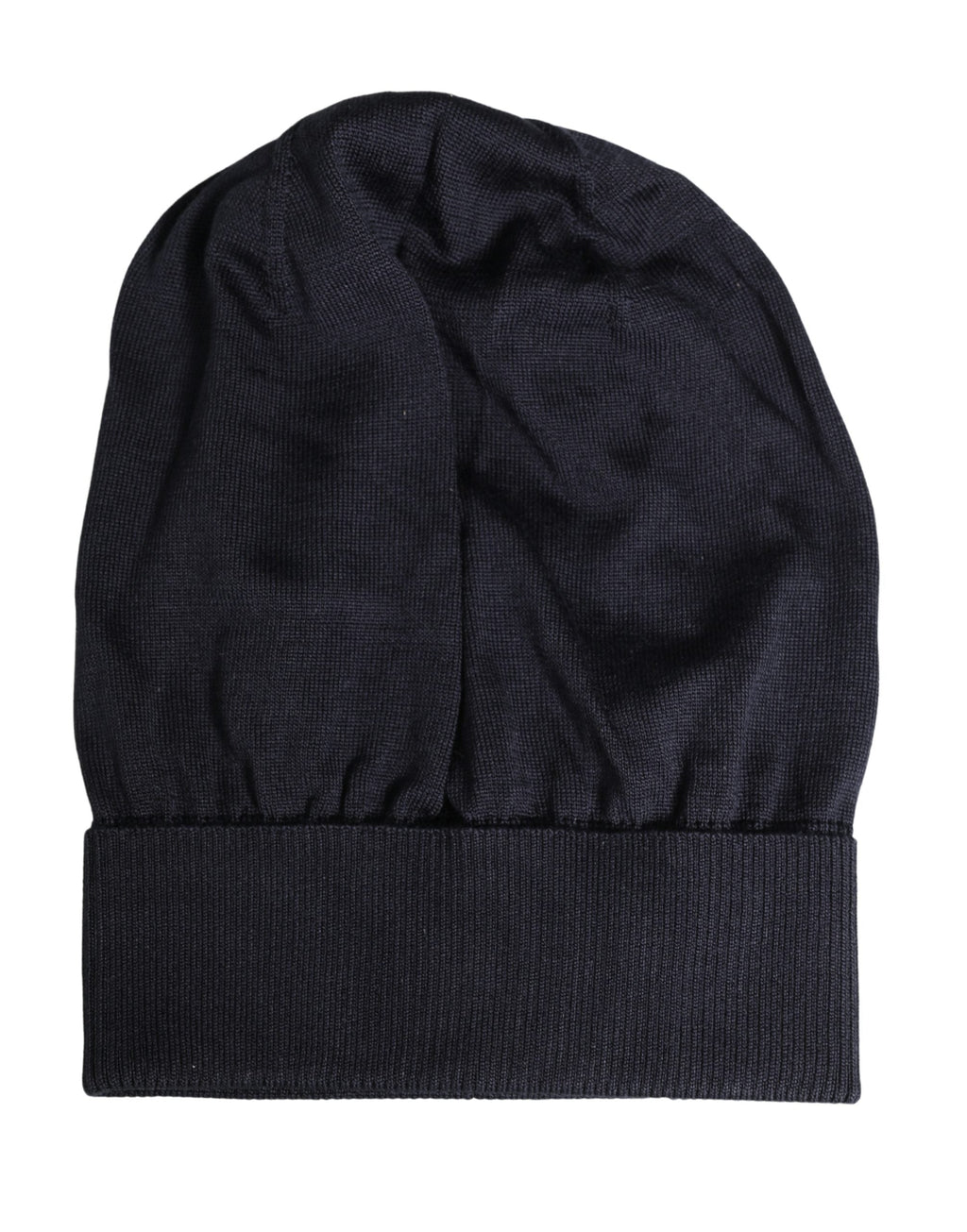 Dolce & Gabbana Black Solid Wool Knitted Winter Beanie Cap Men's Hat