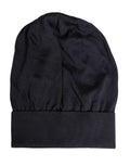 Dolce & Gabbana Black Solid Wool Knitted Winter Beanie Cap Men's Hat