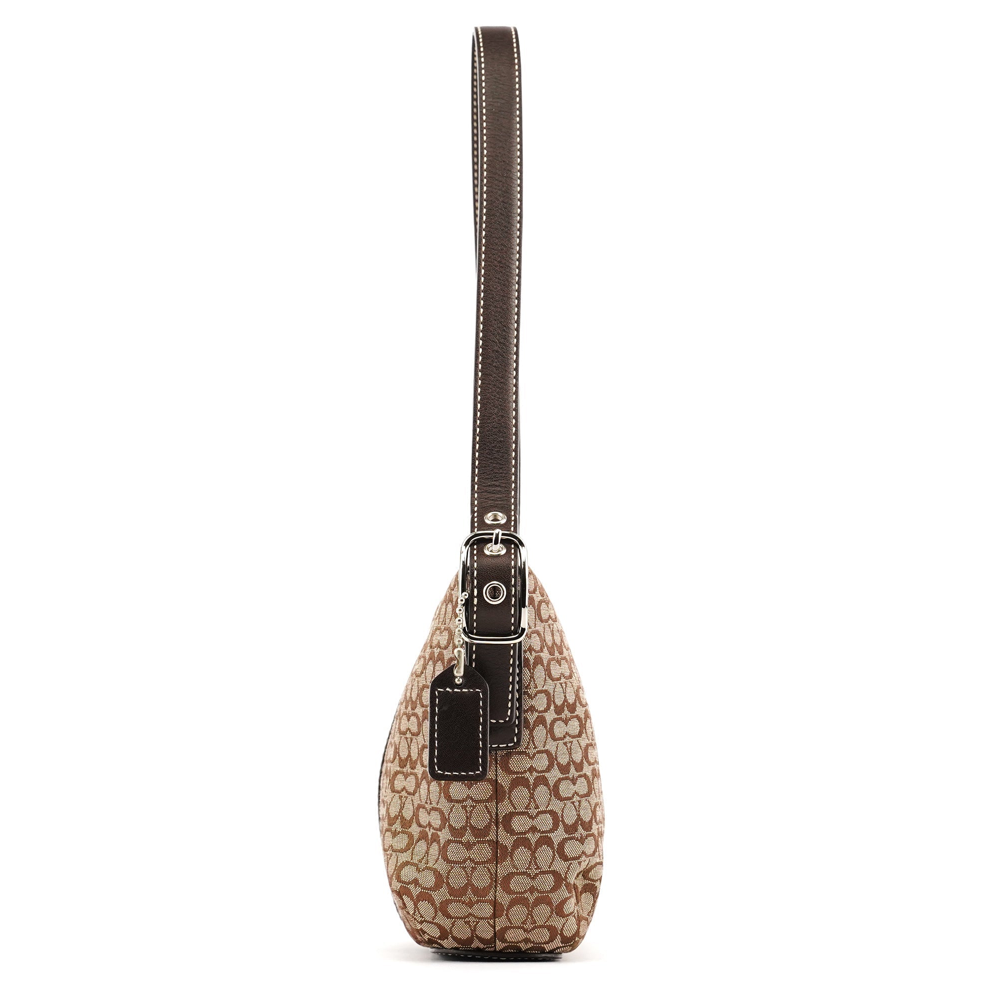 4771 Beige Brown Signature Shoulder Bag
