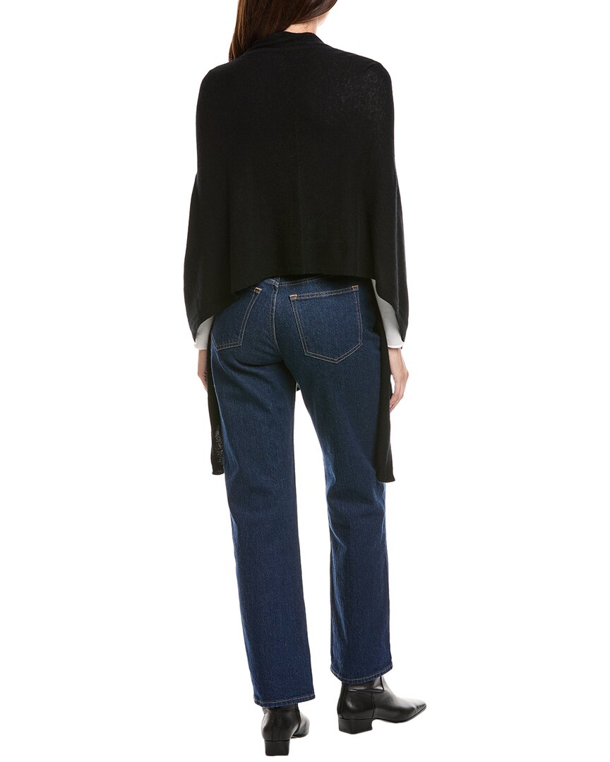 Amicale Cashmere Button Shoulder Cashmere Poncho