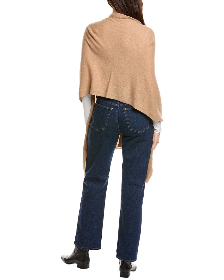 Amicale Cashmere Button Shoulder Cashmere Poncho
