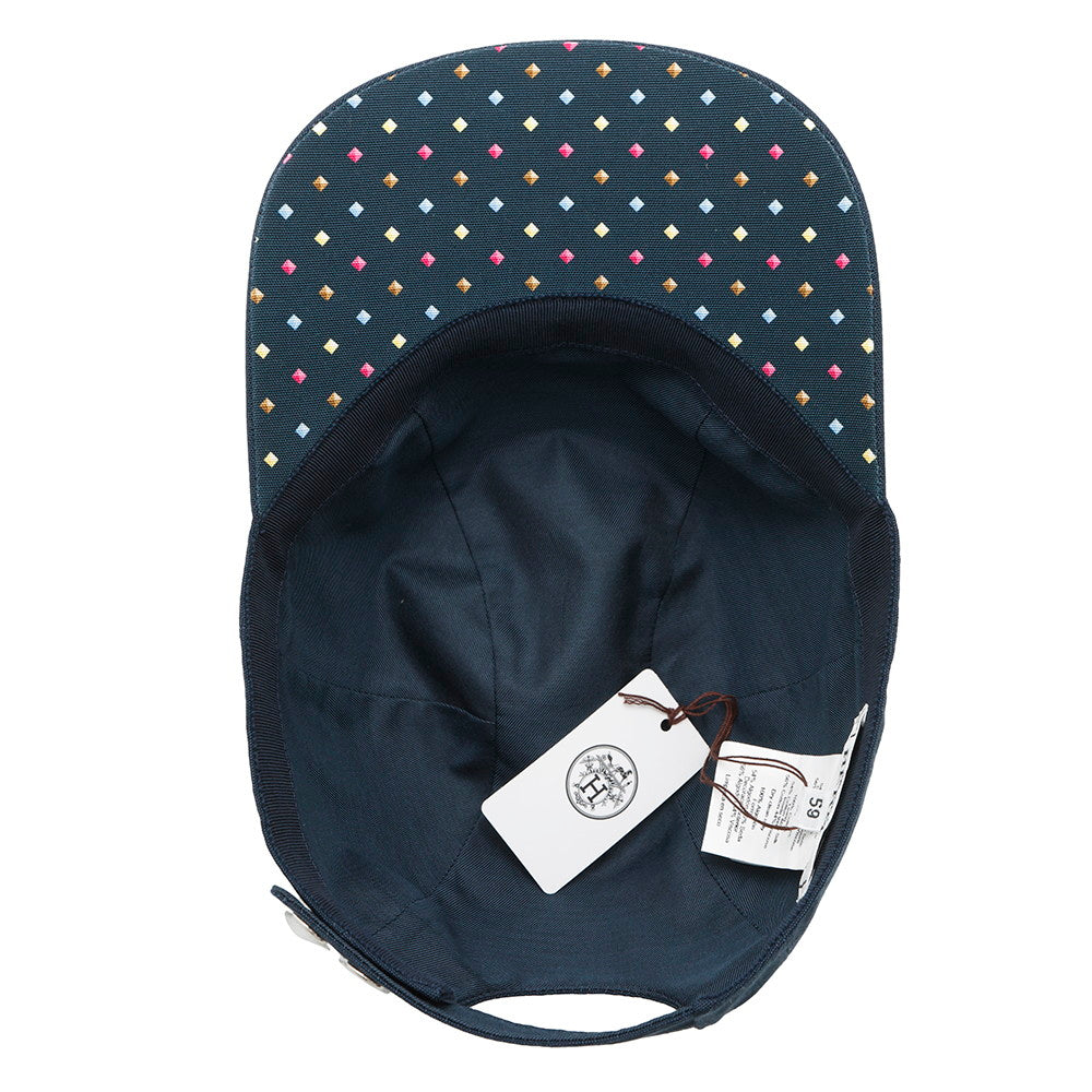 HERMES Cap Size 59 NavyH251057N Cotton100%