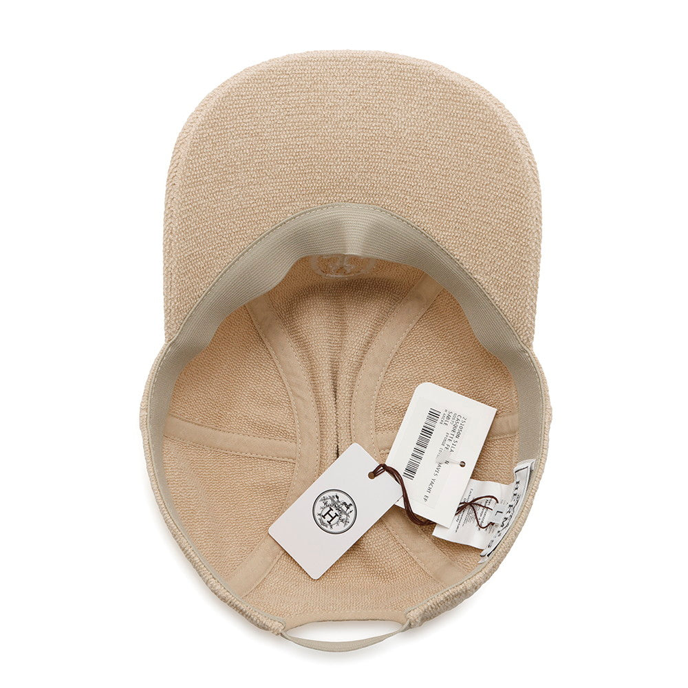 HERMES Cap Davis Yacht Size L Sable Cotton100%