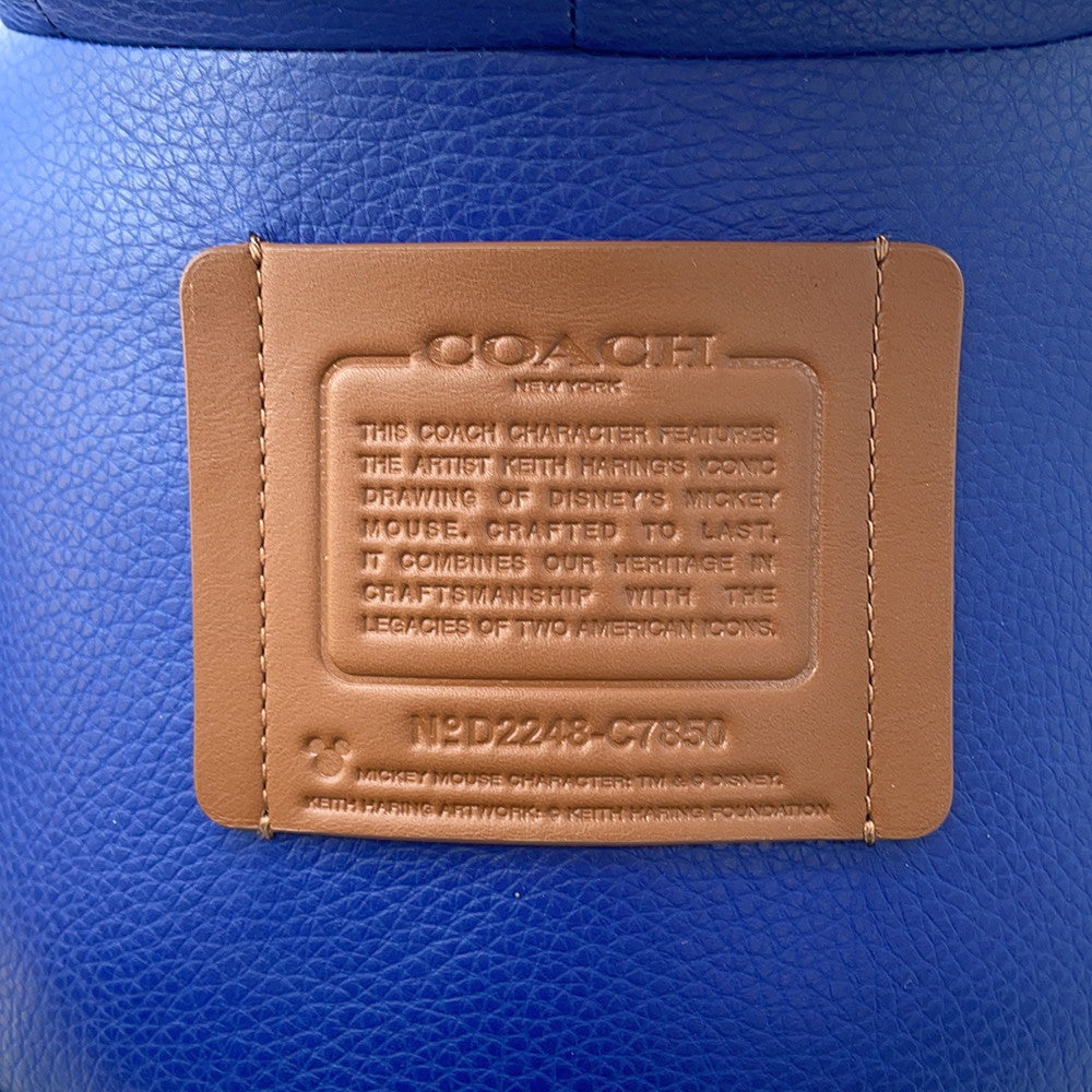 COACH Disney Mickey Mouse x Keith Haring Extra Large Collectible Blue/MulticolorD2248-C7850 Leather