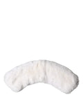 Dolce & Gabbana White Fur Shoulder Collar Wrap Shawl Women's Scarf