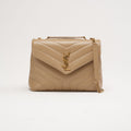 Saint Laurent Small Loulou Leather Dark Beige 2019