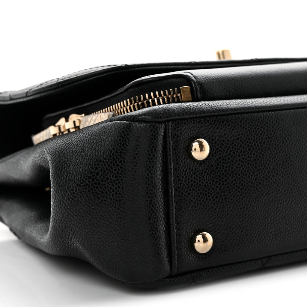 Caviar Quilted Medium Business Affinity Flap Black