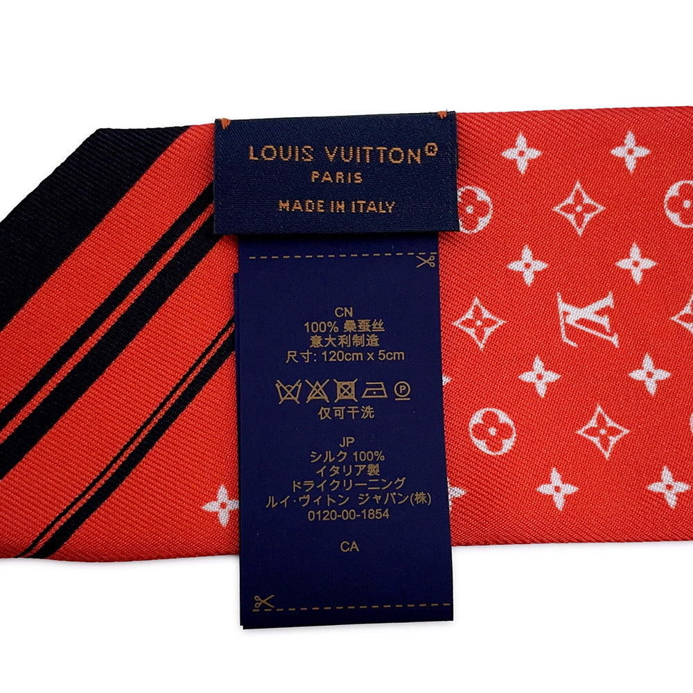 LOUIS VUITTON Scarf Sailor BandeauBB VermillionM79821 Silk 100%