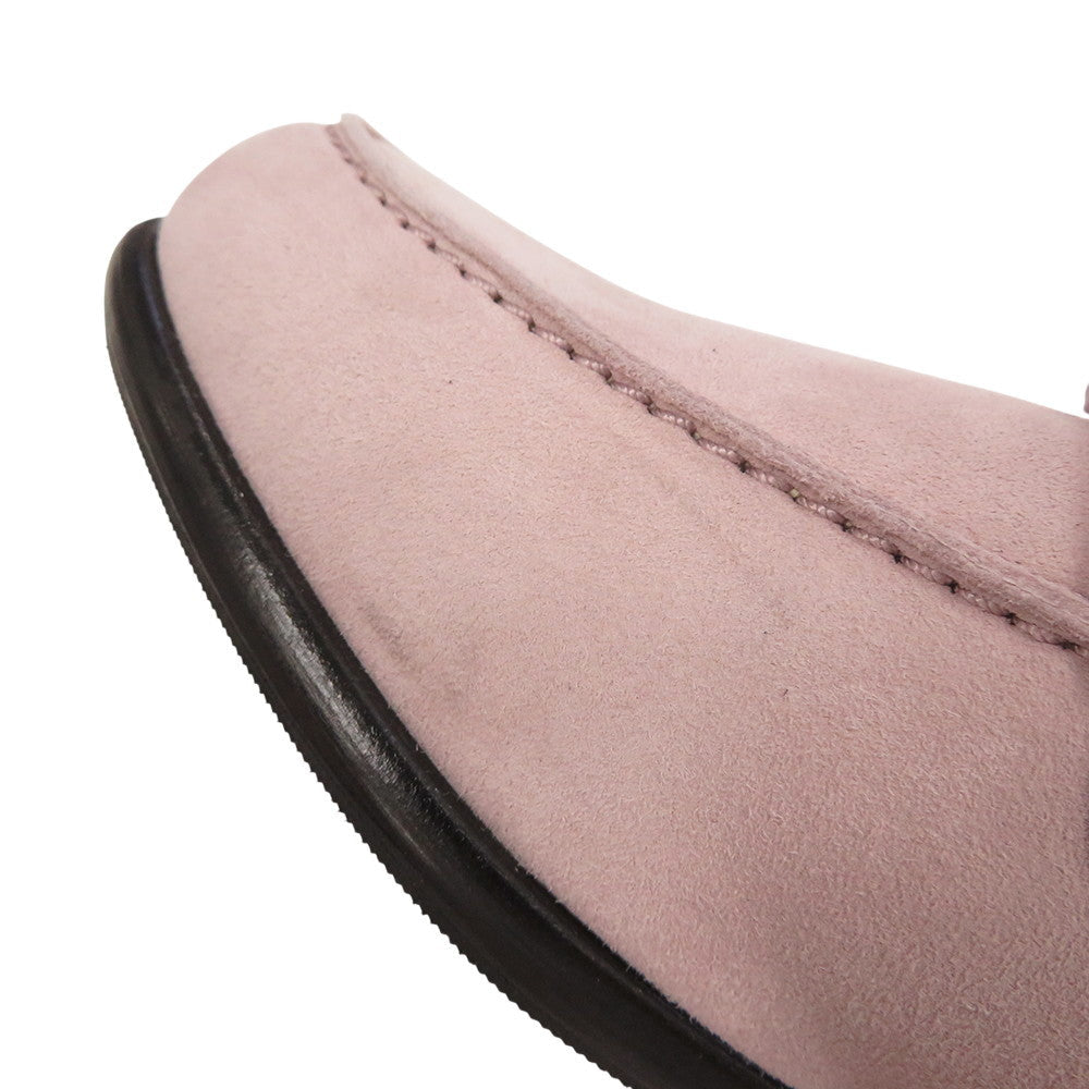 HERMES Mocassins d'Estaing Pink suede Size 36