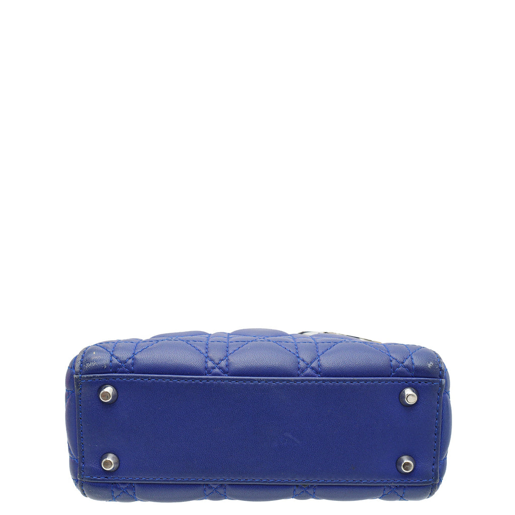 Christian Dior Blue Mini Chain Lady Dior Bag