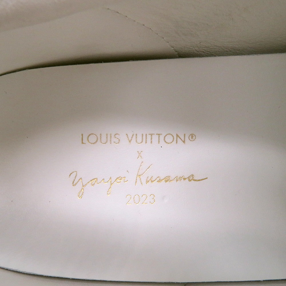 LOUIS VUITTON Yayoi Kusama Collaboration Time Out Sneakers Pumpkin Brown Monogram Size 35H