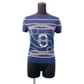 HERMES Kanoe H Short Sleeve Knit Size 34 Blue Cashmere48% Silk48% Nylon3%Polyurethane1%