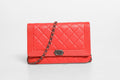 Chanel Chanel Boy Wallet on Chain Red Women's Lambskin ( )