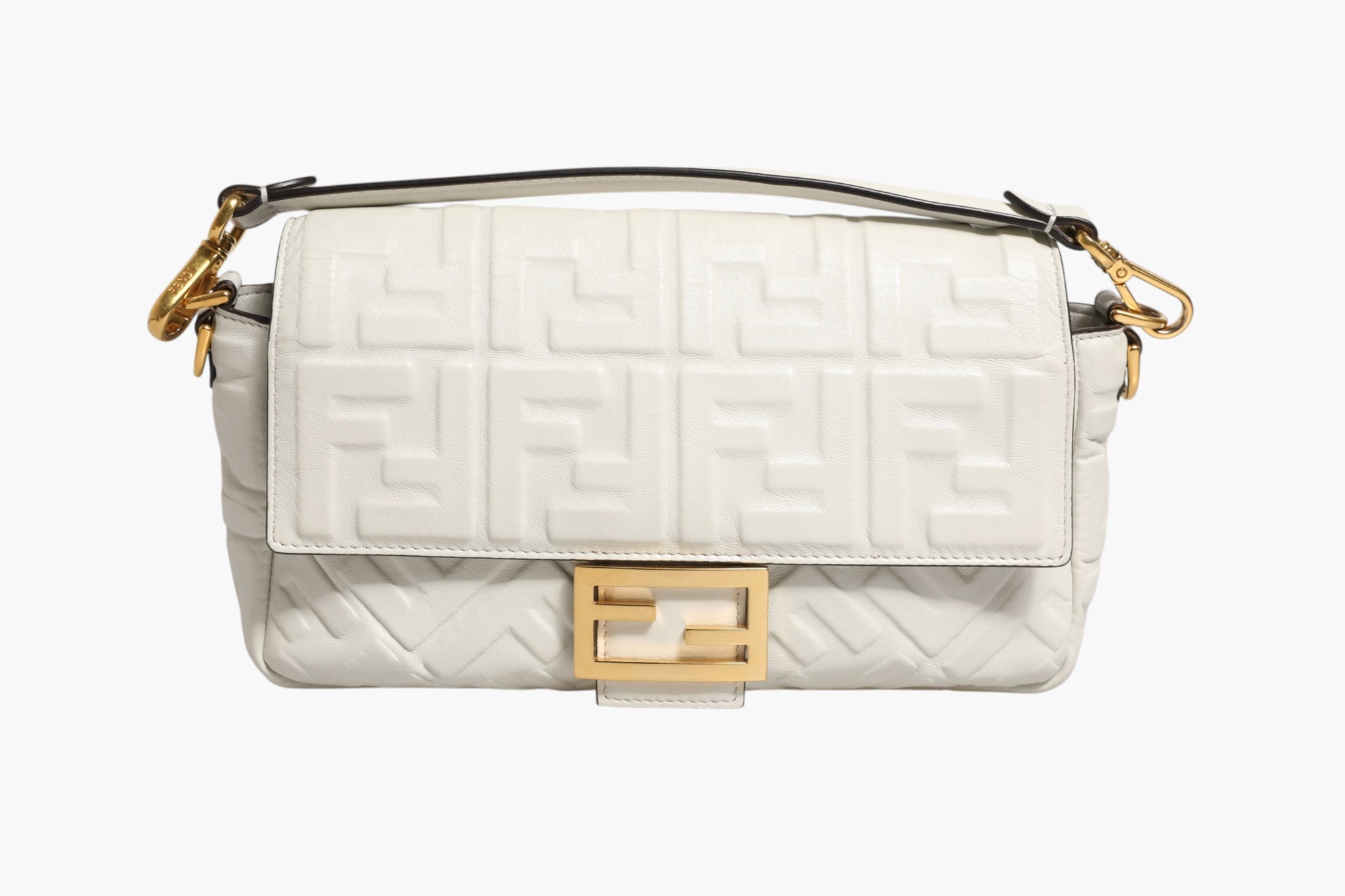 Fendi FF Embossed Women'suette Nappa Leather Women's Bag ( )