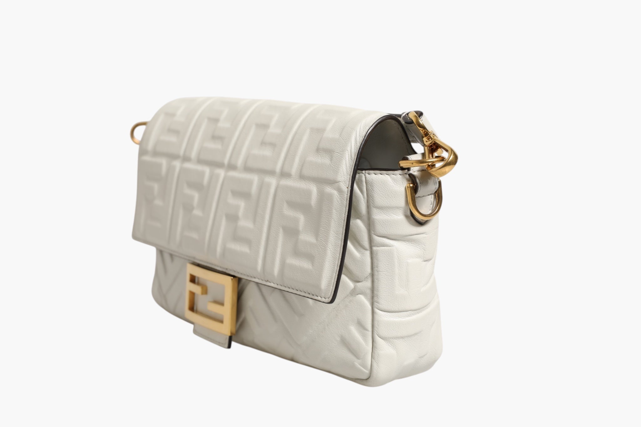 Fendi FF Embossed Women'suette Nappa Leather Women's Bag ( )