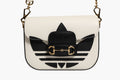 Gucci Gucci x Adidas Horsebit 1955 White Black Calfskin Leather Shoulder Women's Bag ( )