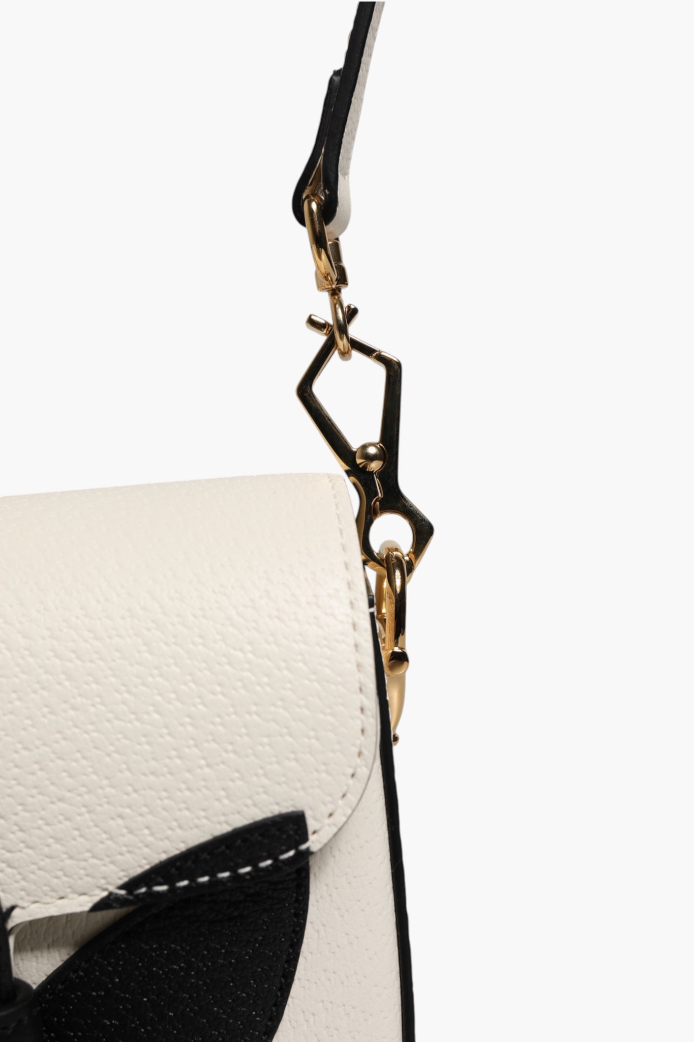 Gucci Gucci x Adidas Horsebit 1955 White Black Calfskin Leather Shoulder Women's Bag ( )