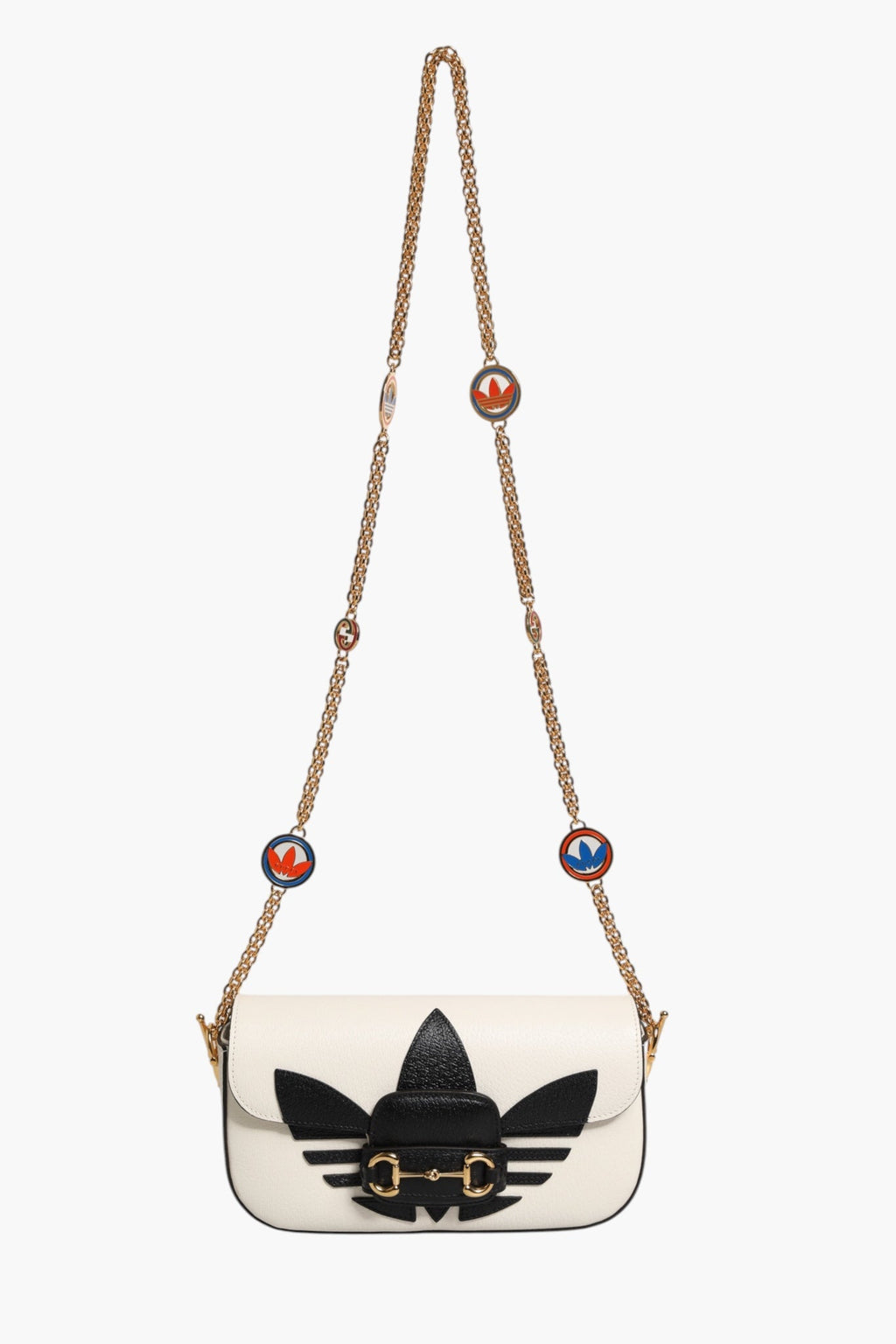 Gucci Gucci x Adidas Horsebit 1955  White Black Calfskin Leather Shoulder Women's Bag ( )