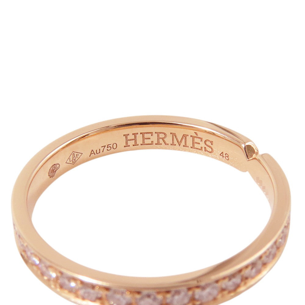 HERMES Ever Kelly PM wedding ring Size 48/#8H119669B 00048 18K Pink Gold