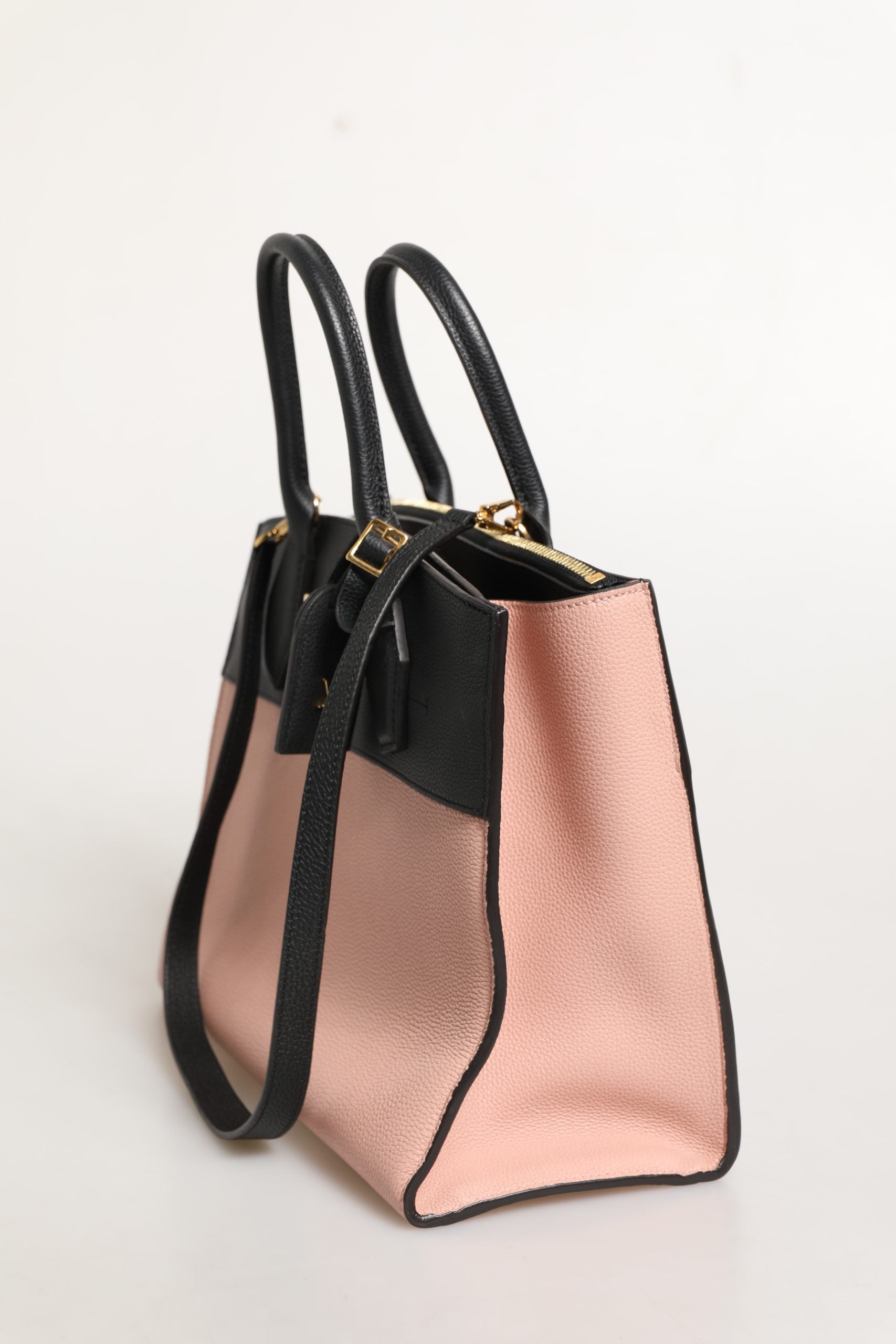 Louis Vuitton Pink and Black Leather City Steamer Leather Women's Handbag ( )