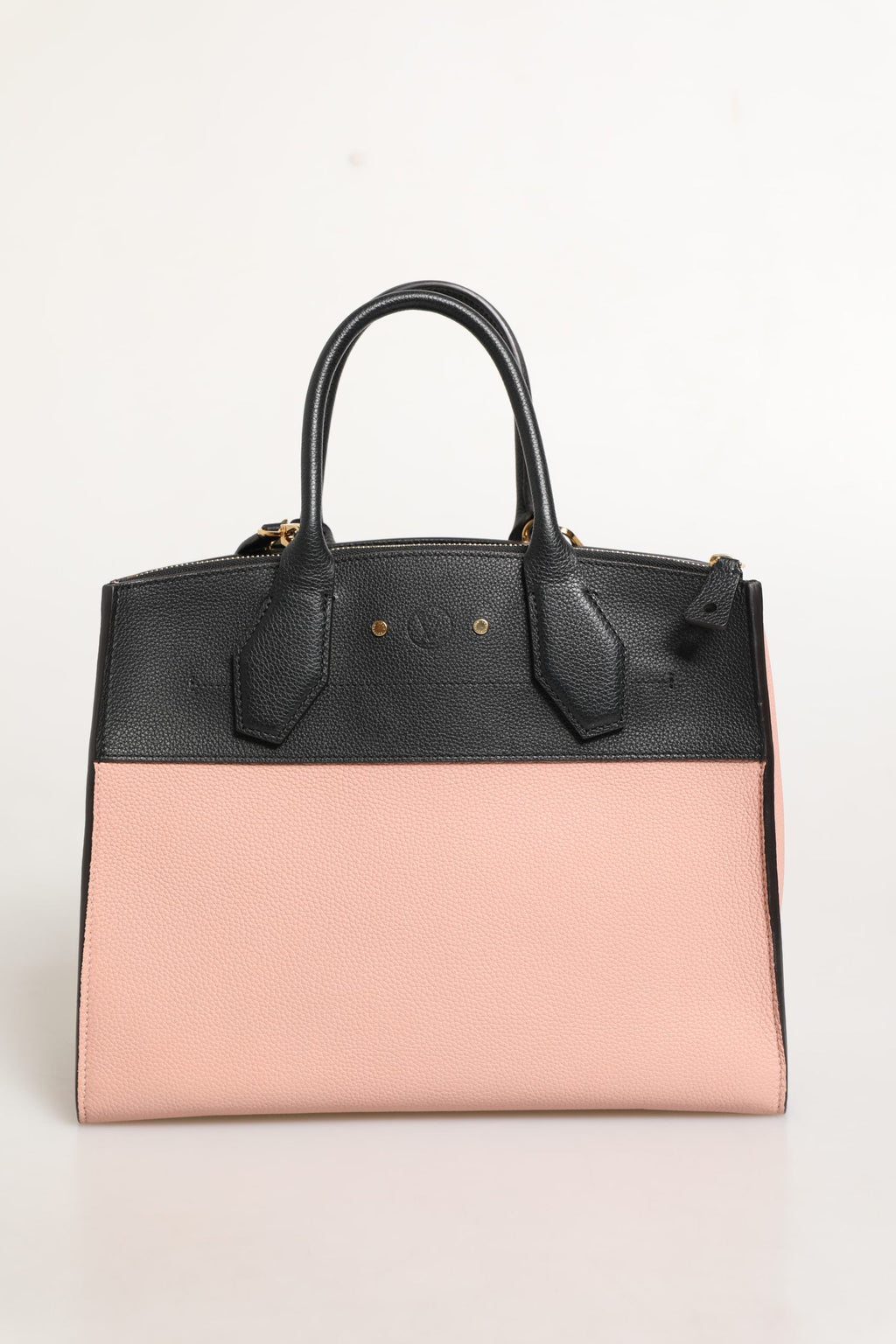 Louis Vuitton Pink and Black Leather City Steamer Leather Women's Handbag ( )