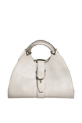 Gucci White Leather Stirrup Top Handle Women's Bag ( )