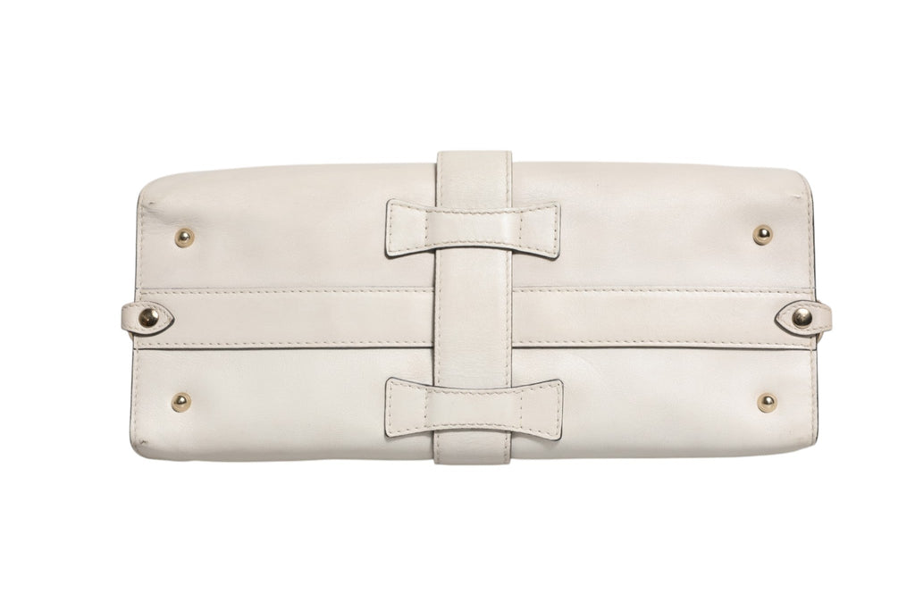 Gucci White Leather Stirrup Top Handle Women's Bag ( )